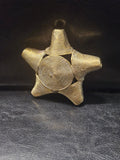 Oversized African Brass Star Bead – Ashanti Spiral Focal Bead