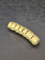 Handcrafted Ashanti Brass Curved Ladder Component Bead | Large Hole African Brass Focal Bead | Ghana Artisan Jewelry Connector 10-12x60mm
