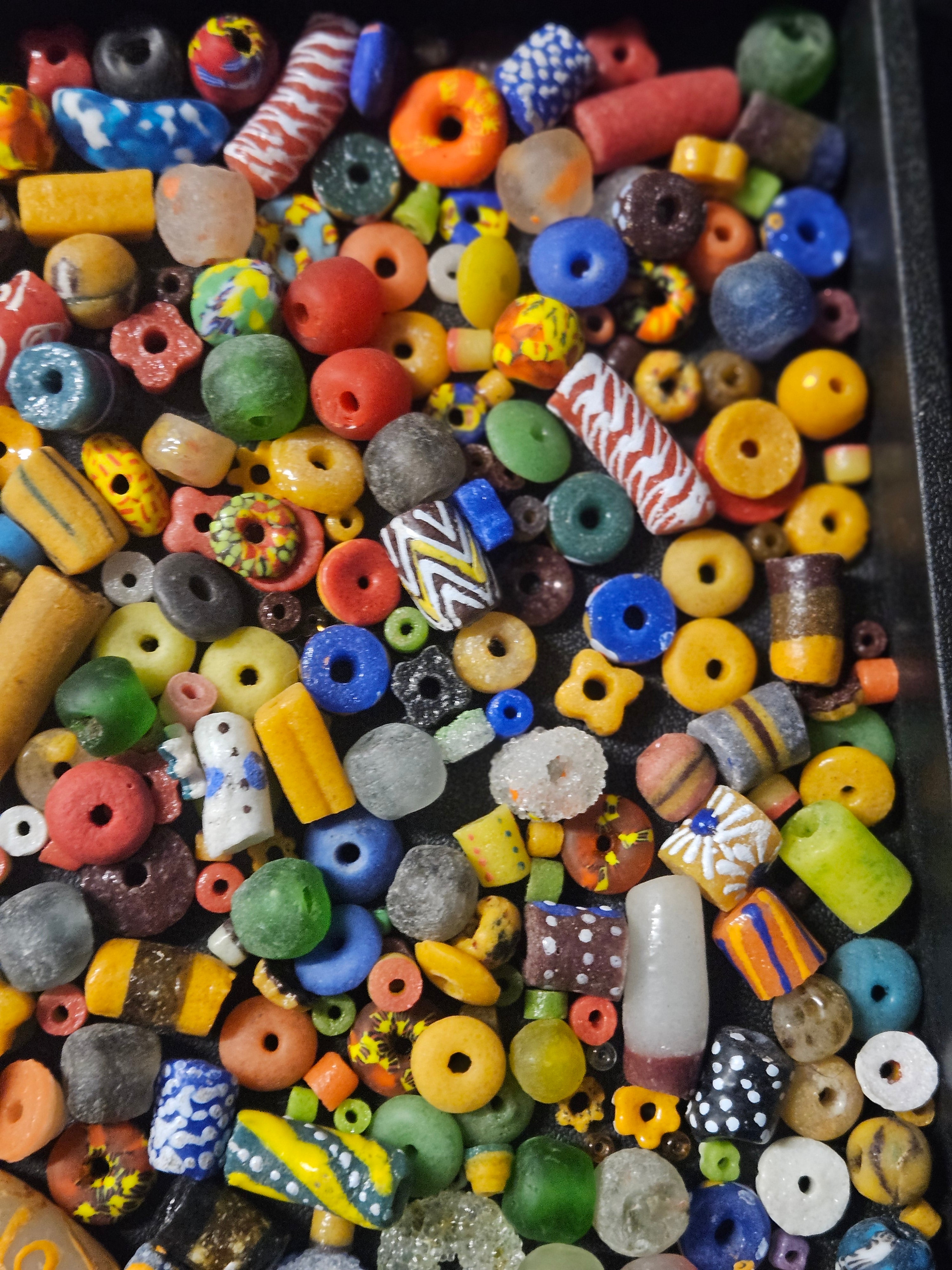Mixed Shape African Glass Beads – Krobo Bead Soup Assortment