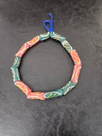 Authentic African Painted Glass Tube Beads from Ghana | Handmade Krobo Recycled Glass Jewelry Beads