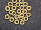 Handcrafted Ashanti Brass Ring Spacer Beads | Large Hole African Brass Donut Beads from Ghana | Jewelry Making Components