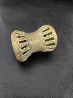 Oversized Ashanti Brass Talking Drum Bead | Ghana Statement Bead
