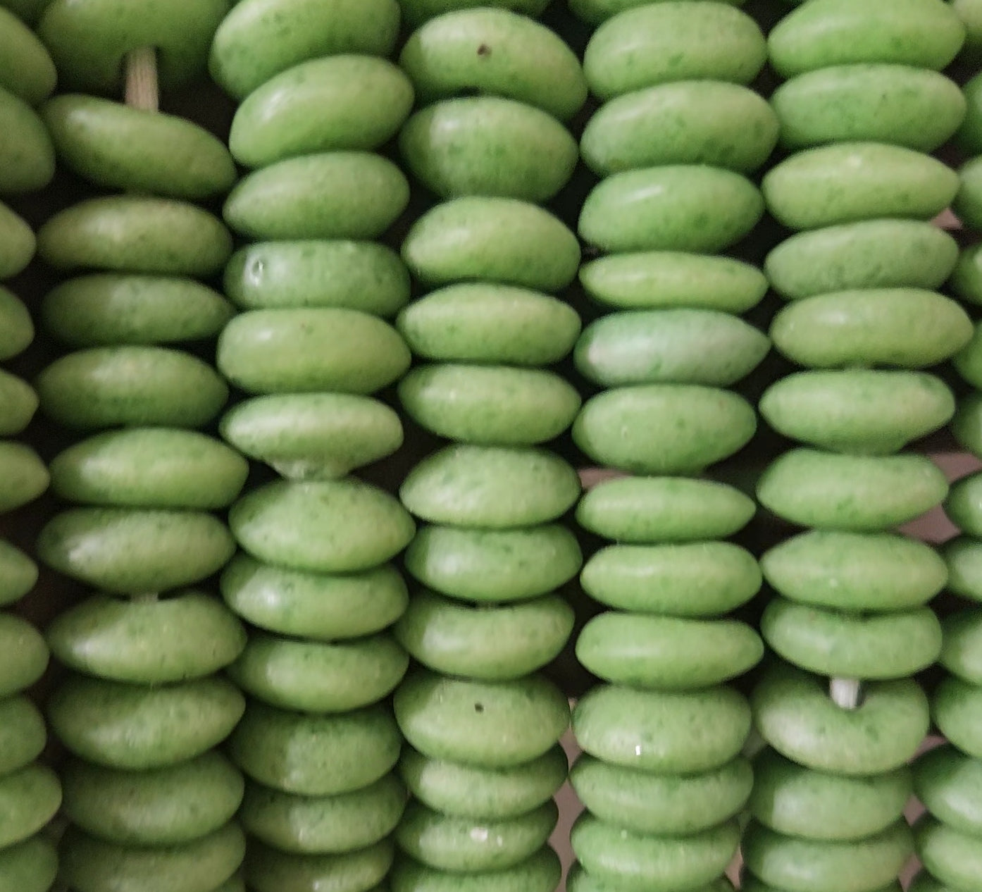 Green Handcrafted Ashanti Spacers: Elevate Your Jewelry Designs with Authentic African Beads