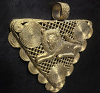 Oversized Adinkrahene Lion Brass Pendant – Ghana