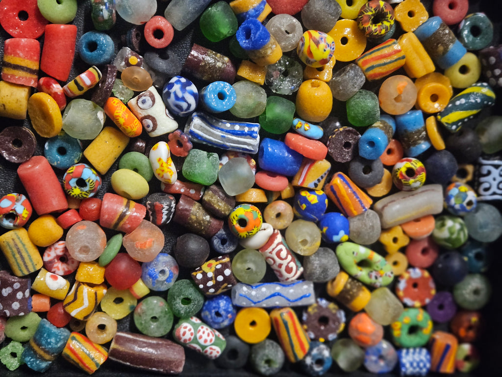 Jewelry Prototyping Bead Mix – African Krobo Glass Beads, 1 Cup