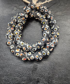 Designer Eye Trade Beads – Black, White & Multicolor 37–38 Beads