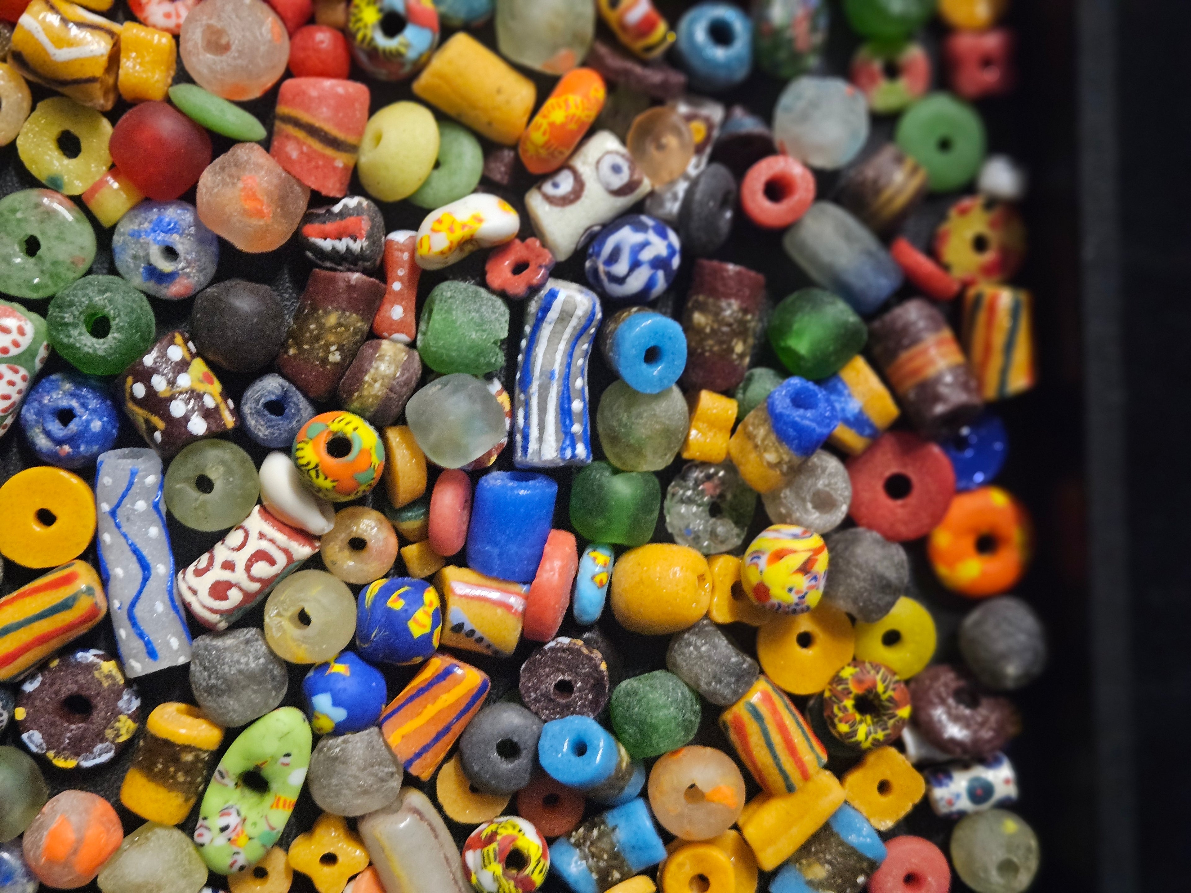Jewelry Prototyping Bead Mix – African Krobo Glass Beads, 1 Cup