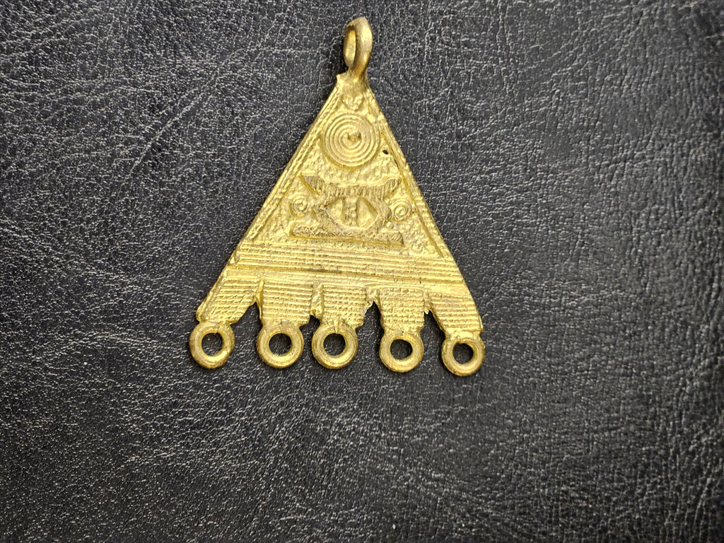 Adinkra Fawohodie Symbol, 55x40mm | Ghanaian Artisan Jewelry Making Component