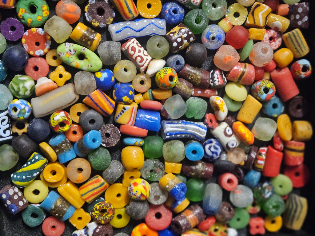 Jewelry Prototyping Bead Mix – African Krobo Glass Beads, 1 Cup