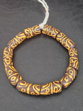 Handcrafted Krobo Glass Beads | Brown and Tan