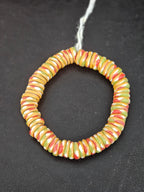 Mustard Gold Multicolor Krobo Glass Spacer Beads | Handmade Recycled Glass Beads from Ghana