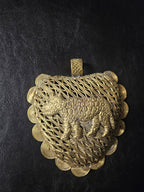 Large Ghana Brass Tiger Statement Pendant – Adinkrahene Design