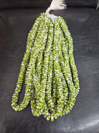 Fused Krobo Recycled Glass Beads | Lime Olive Green Ghana Glass Beads | Authentic African Designer Jewelry Supplies