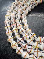 Designer White Multicolor Trade Beads – Graphic Stripe Pattern
African Trade Beads –