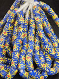 Royal Cobalt Blue Painted Krobo Glass Tube Beads | Handmade Recycled Glass Beads from Ghana