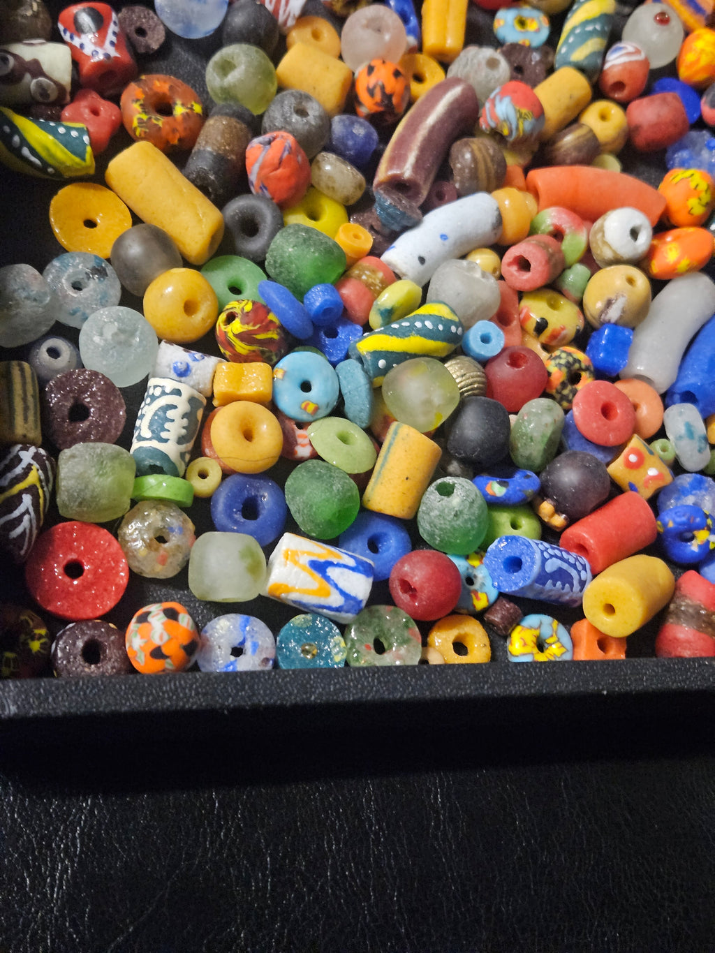 African Bead Soup Mix – Assorted Loose Krobo Glass Beads, 1 Cup