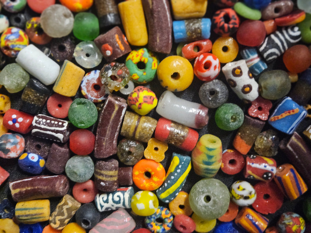 Asymmetrical African Bead Mix – Assorted Krobo Glass Beads