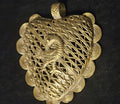 Oversized Sankofa Bird Adinkra Brass Pendant Handmade in Ghana