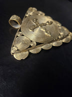 Akofena Adinkra Symbol African Brass Pendant – Handmade in Ghana
