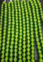 Green Krobo Pocket Glass Beads – Handmade in Ghana, 13–14mm