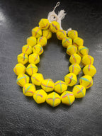 Yellow Cross Trade Beads – Multicolor 13.5 × 14.5mm