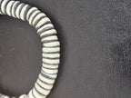 Handmade Ivory & Charcoal Krobo Glass Spacer Beads, African Recycled Glass Beads, Ghana Jewelry Making Supplies