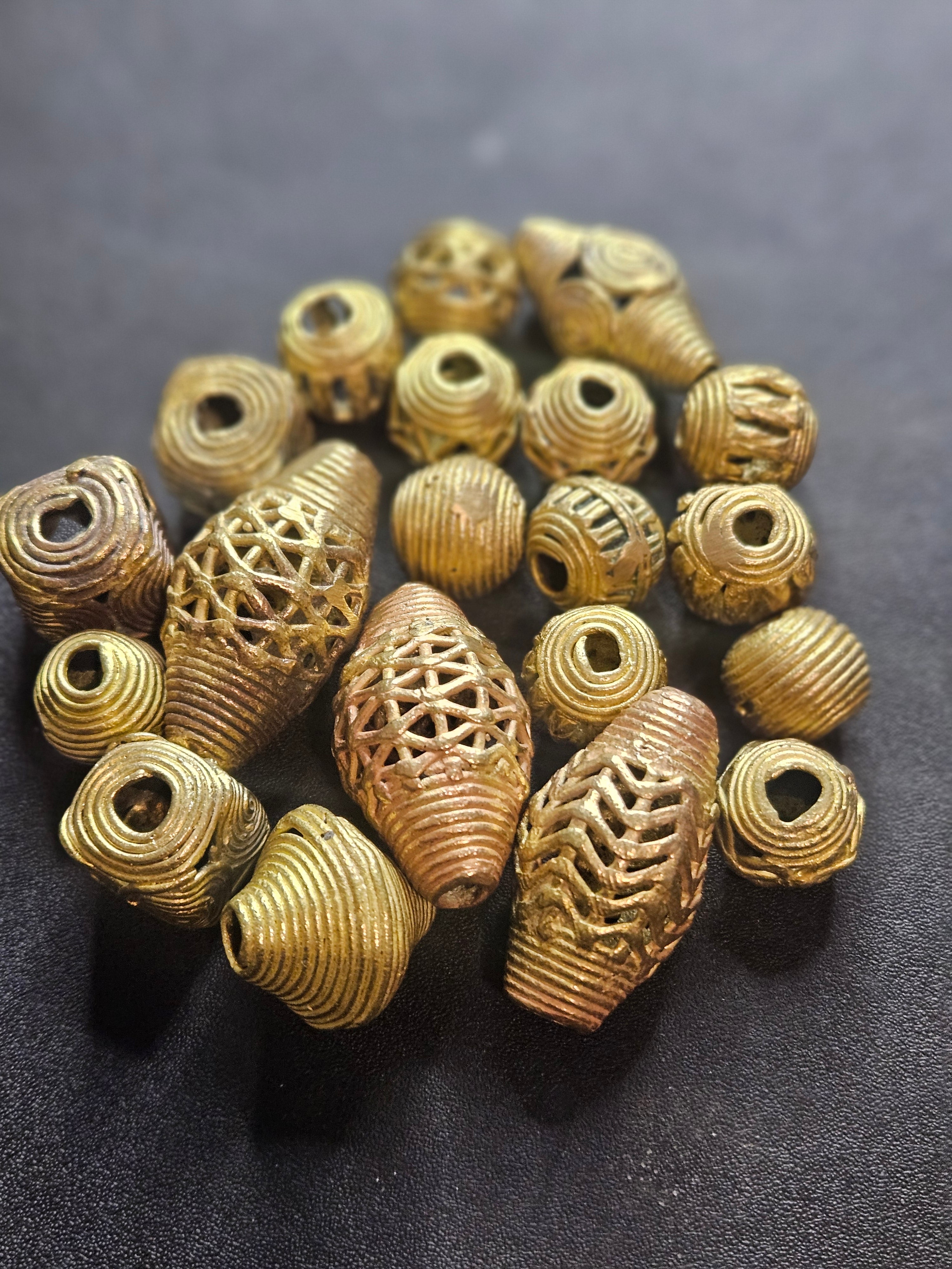 Ashanti Hollow Brass Beads – Artisan Openwork