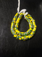 Trade Beads – Yellow Green Eye Pattern, 21-Inch Strand
