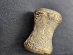 Oversized Ashanti Brass Talking Drum Pendant — Spiral Coil Design