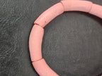 Authentic Blush Pink Krobo Powdered Glass Tube Beads Handmade in Ghana • Large Hole Recycled African Glass Tube Beads • Jewelry Making Supplies • Aadampo African Beads