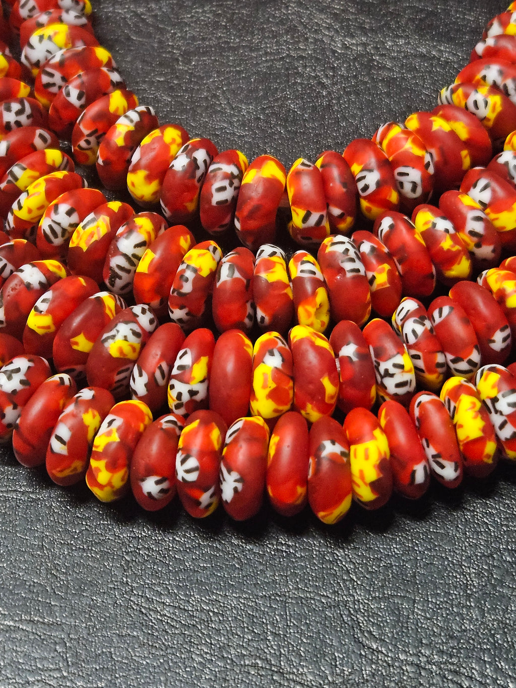 Authentic Fused Krobo Rondelle Glass Beads for Jewelry Designers | Ghana Recycled Glass Collection