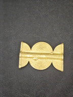 Handcrafted Ashanti Brass Statement Component Bead | Large Hole African Brass Focal Bead | Ghana Artisan Jewelry Component 35x48mm