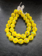 Yellow Cross Trade Beads – Multicolor 13.5 × 14.5mm