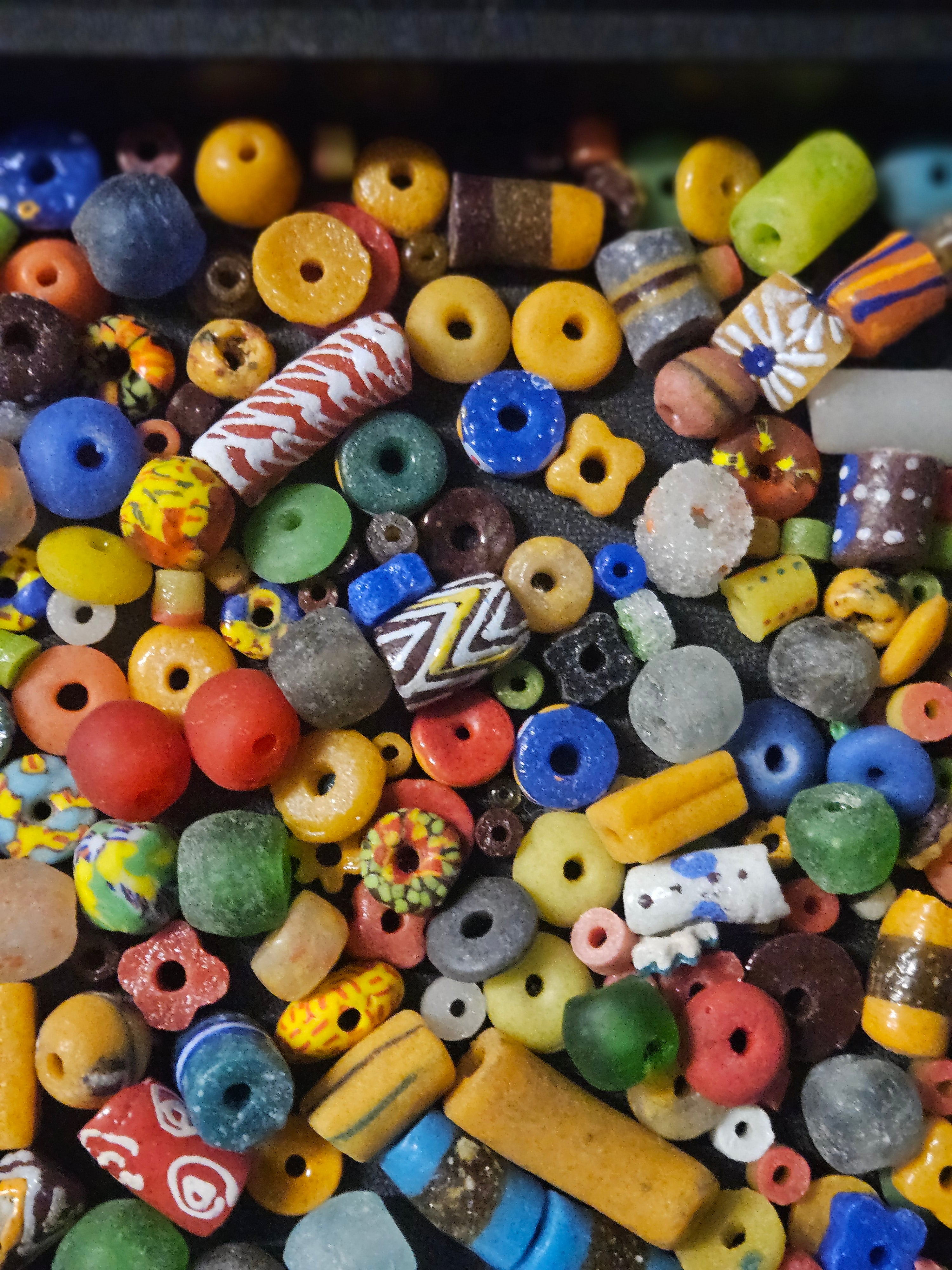 Mixed Shape African Glass Beads – Krobo Bead Soup Assortment