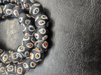 Designer Eye Trade Beads – Black, White & Multicolor 37–38 Beads