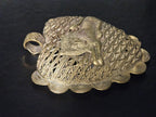 Oversized Lion on Adinkrahene Brass Pendant – Handcrafted in Ghana