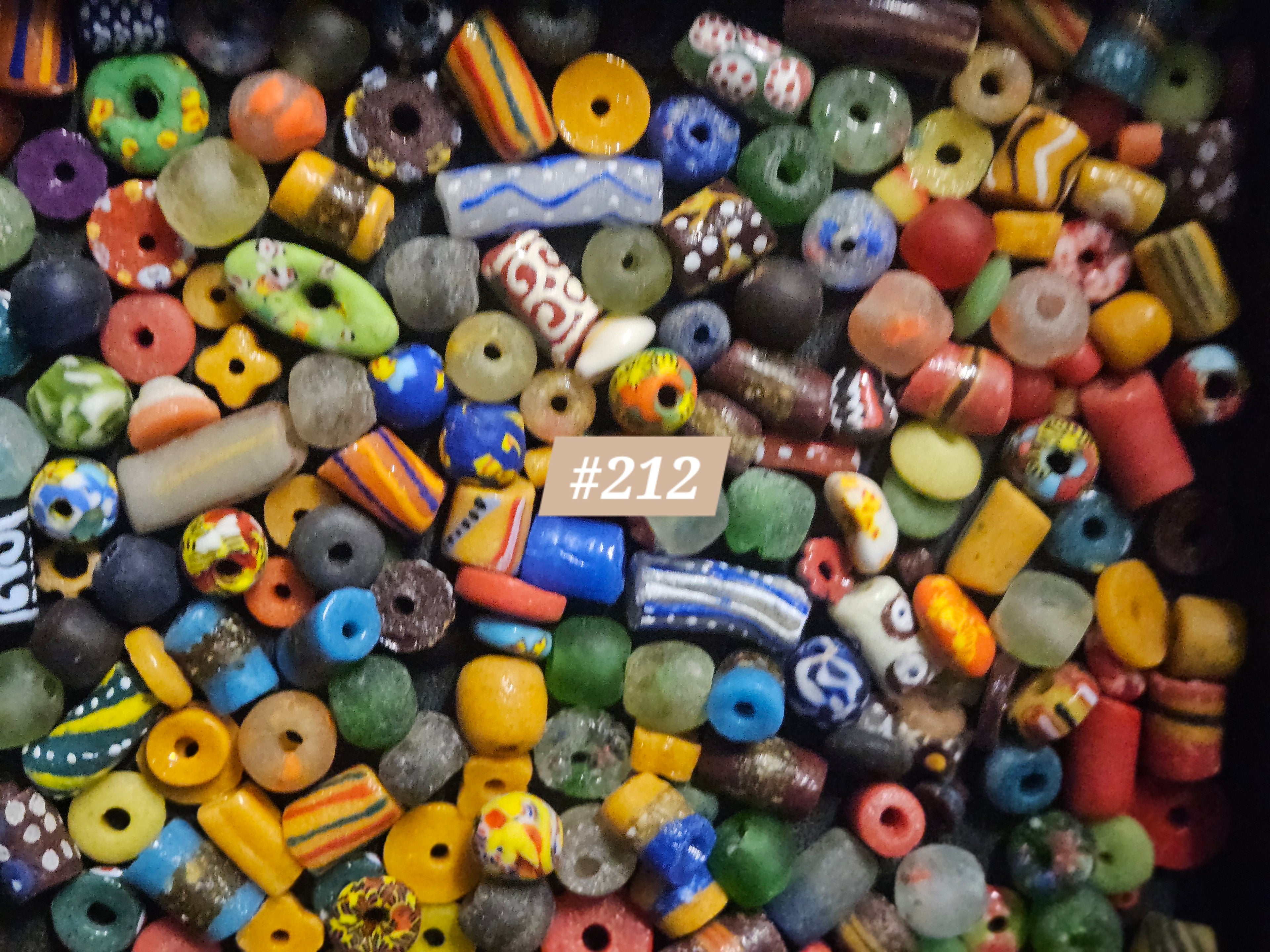 Jewelry Prototyping Bead Mix – African Krobo Glass Beads, 1 Cup