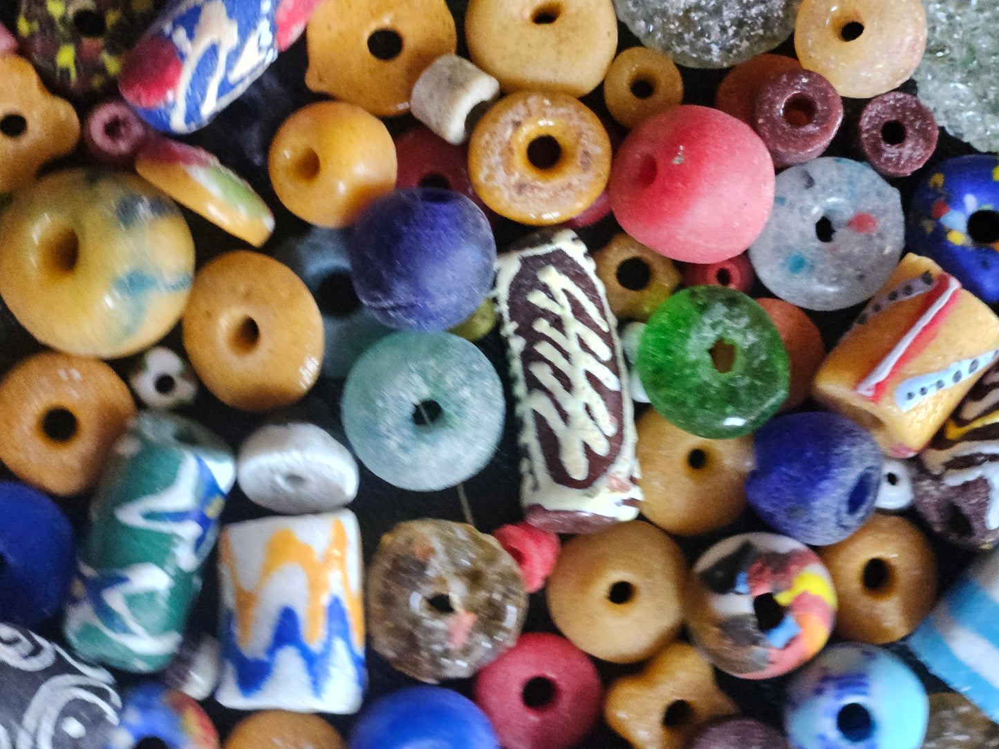 African Beads Soup Mix – One Cup (~160 Assorted Krobo Recycled Glass Beads)