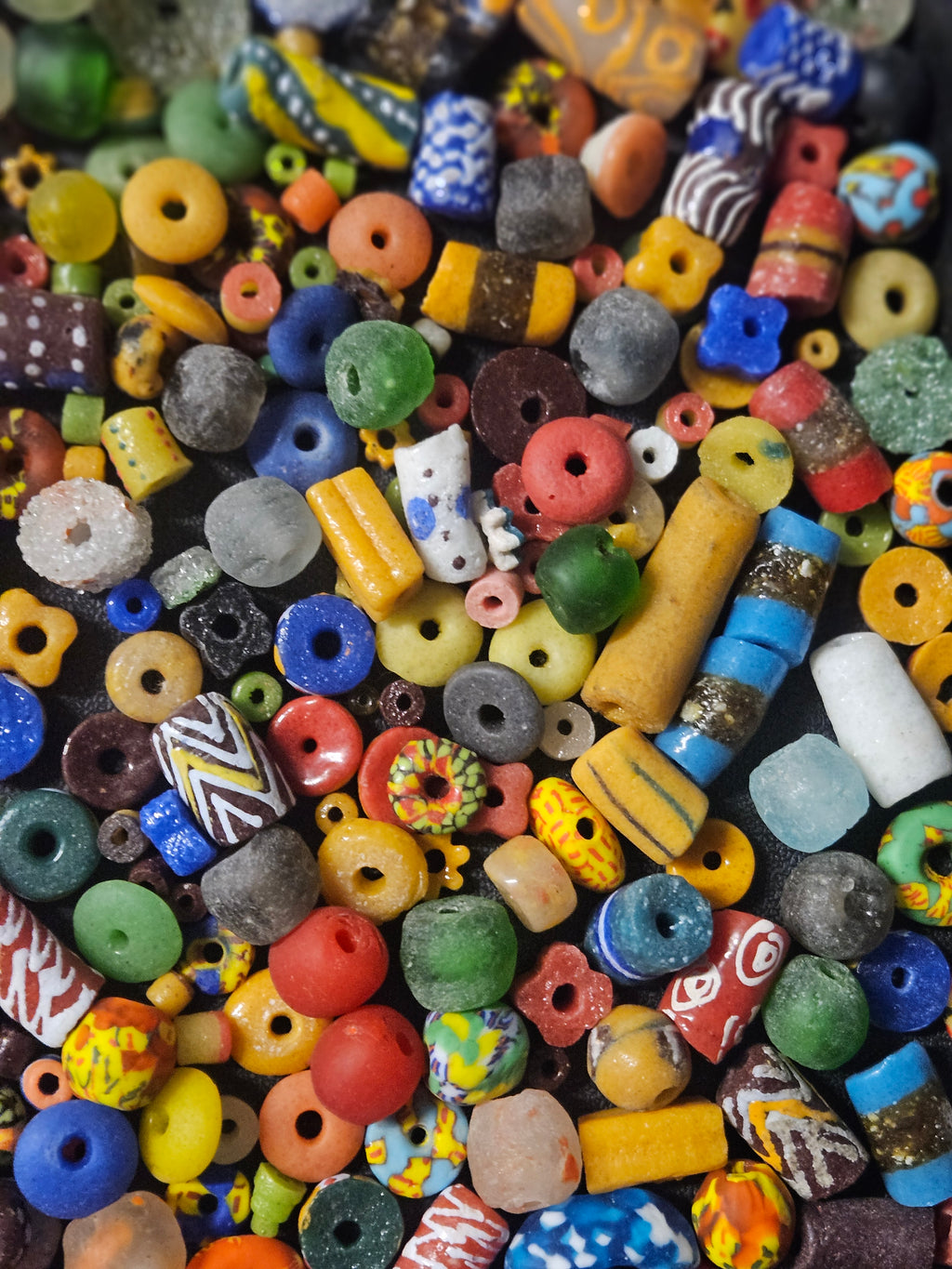Mixed Shape African Glass Beads – Krobo Bead Soup Assortment
