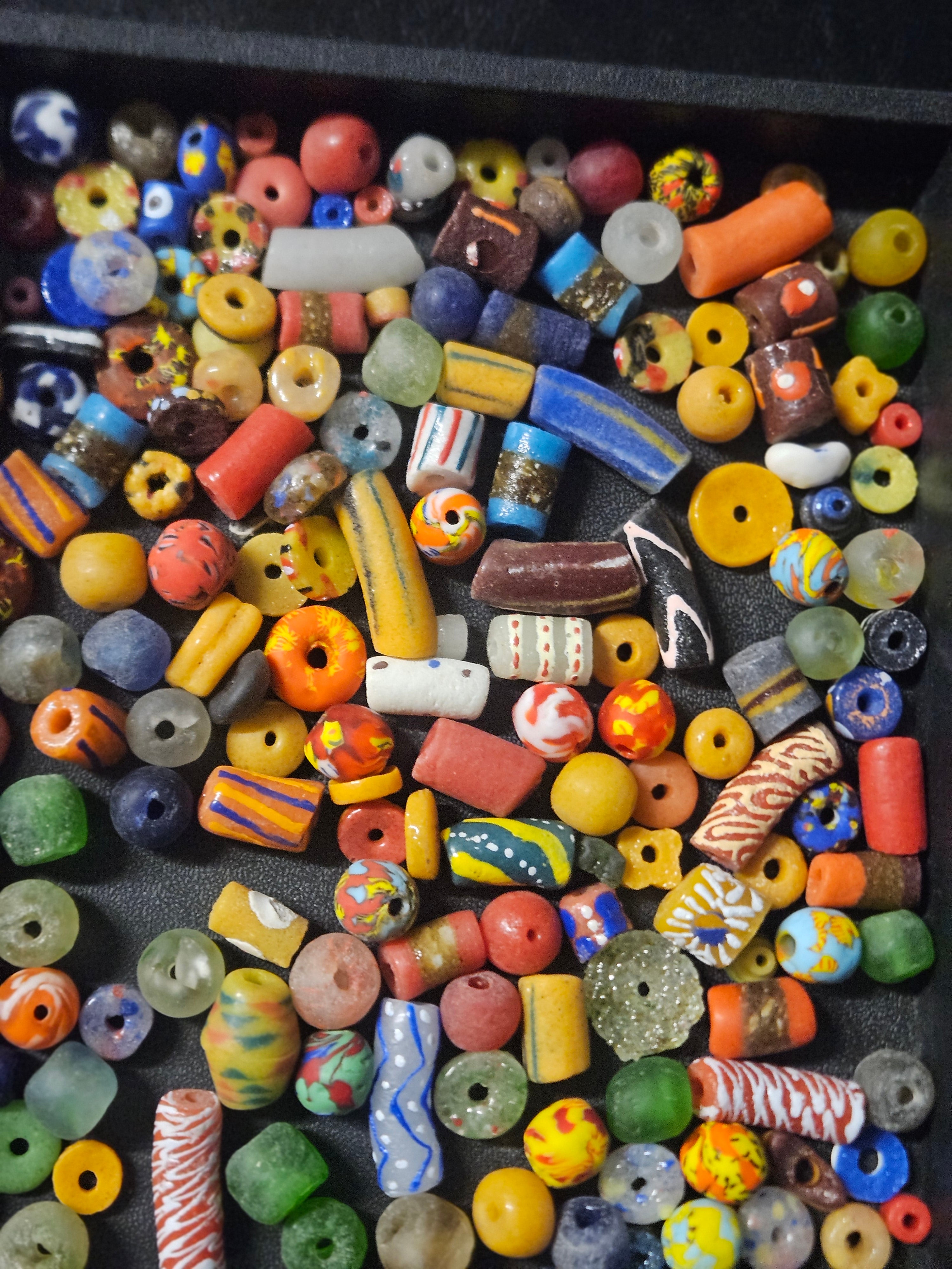 Krobo Glass Bead Studio Sampler – Mixed African Beads from Ghana