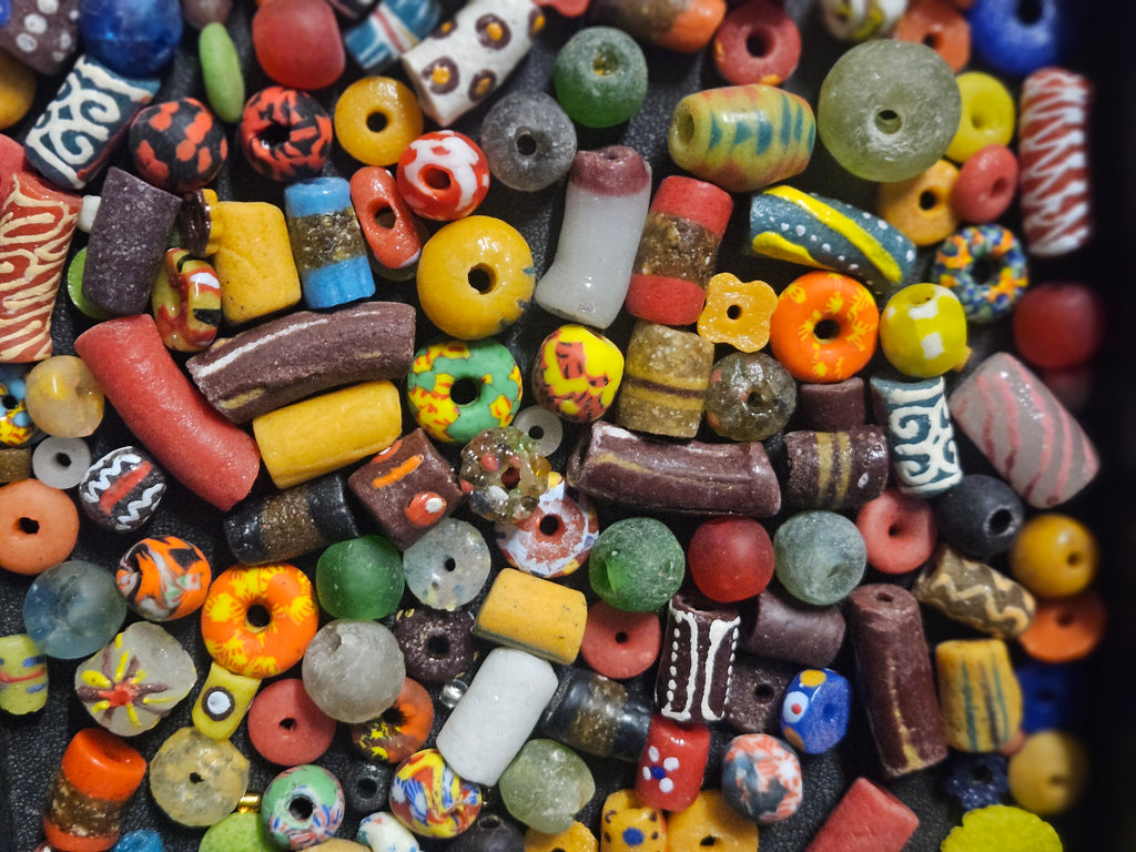 Asymmetrical African Bead Mix – Assorted Krobo Glass Beads