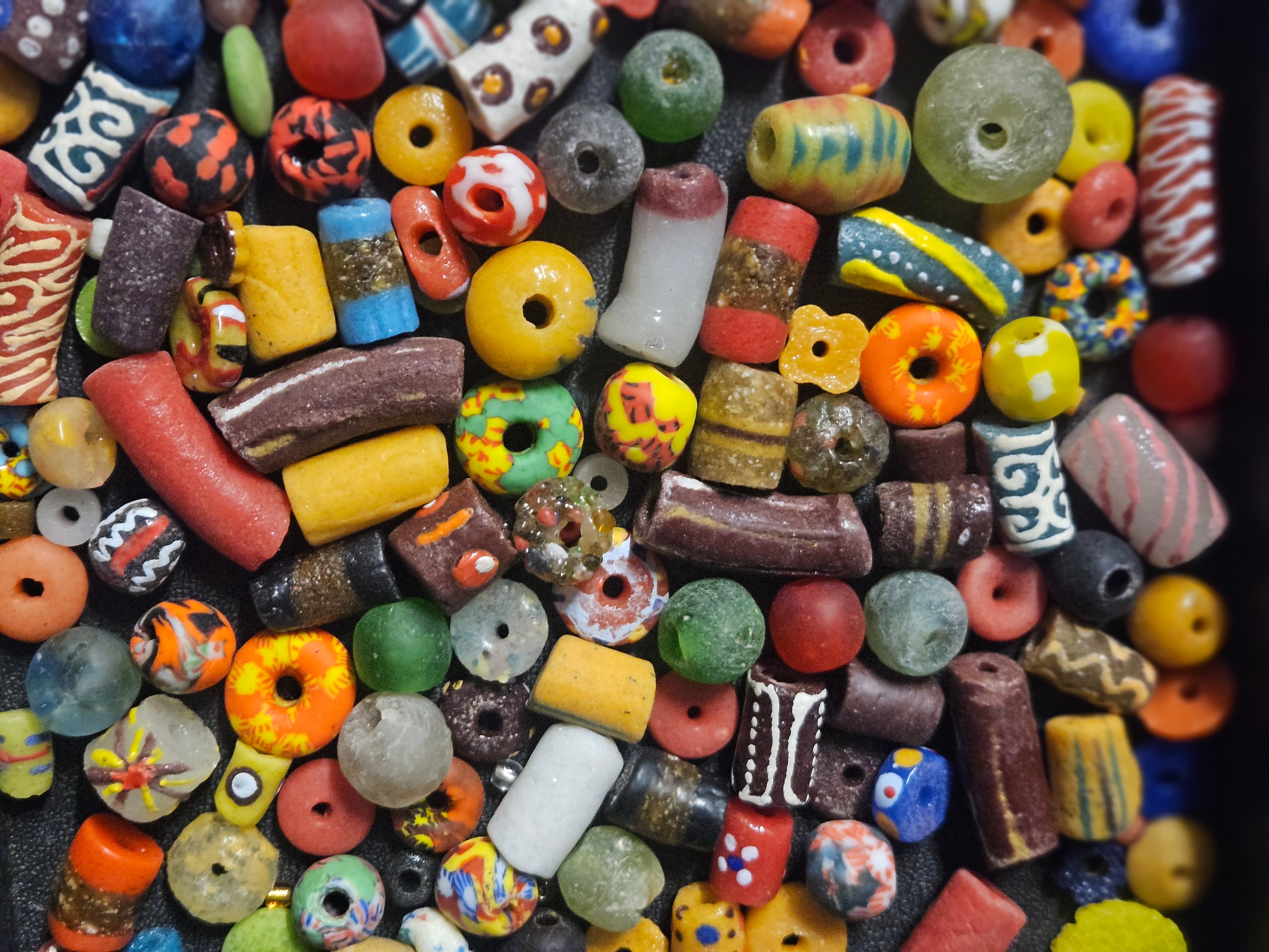 Asymmetrical African Bead Mix – Assorted Krobo Glass Beads