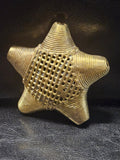 Oversized African Brass Star Bead – Ashanti Openwork Focal Bead