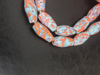 XL Coastal Fusion Krobo Recycled Glass Beads | Handmade African Statement Beads from Ghana