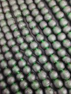 Emerald Frost Krobo Pocket Glass Beads | Handcrafted Ghana Recycled Glass Beads | Translucent Green Artisan Beads