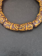 Handcrafted Krobo Glass Beads | Brown and Tan