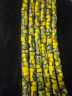 Trade Beads – Yellow Green Eye Pattern, 21-Inch Strand