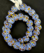 African Sky Blue Eye Motif African Trade Beads Sourced in Ghana