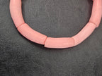 Authentic Blush Pink Krobo Powdered Glass Tube Beads Handmade in Ghana • Large Hole Recycled African Glass Tube Beads • Jewelry Making Supplies • Aadampo African Beads