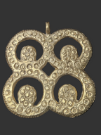 Oversized Mati Masie Ashanti Brass Pendant | Authentic Ghanaian Adinkra Symbol | Handcrafted African Brass Statement Pendant